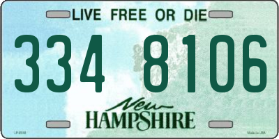 NH license plate 3348106