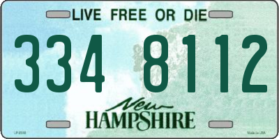 NH license plate 3348112