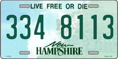 NH license plate 3348113
