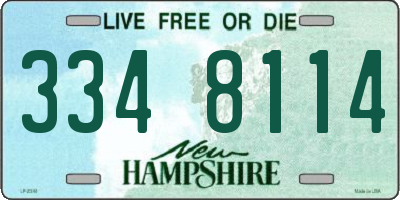 NH license plate 3348114