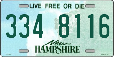 NH license plate 3348116