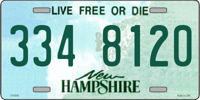 NH license plate 3348120