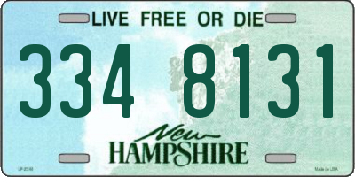 NH license plate 3348131
