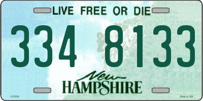 NH license plate 3348133