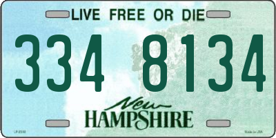 NH license plate 3348134