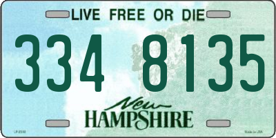 NH license plate 3348135