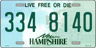 NH license plate 3348140
