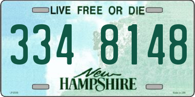 NH license plate 3348148