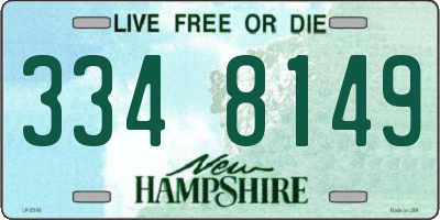 NH license plate 3348149