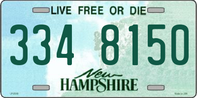 NH license plate 3348150