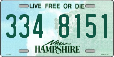 NH license plate 3348151