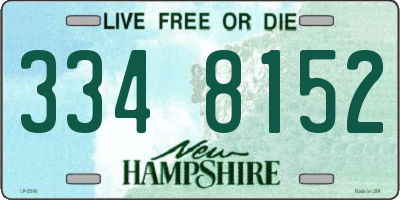 NH license plate 3348152