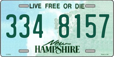 NH license plate 3348157