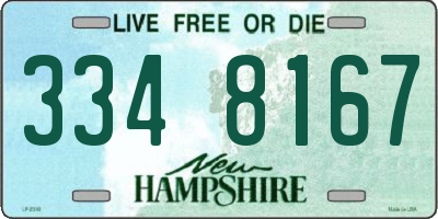NH license plate 3348167