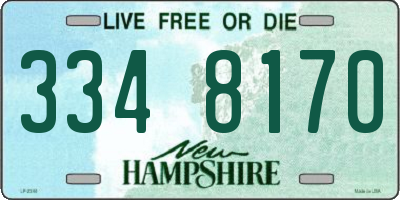 NH license plate 3348170