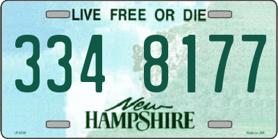 NH license plate 3348177