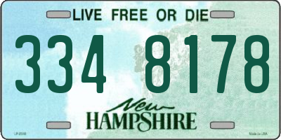 NH license plate 3348178