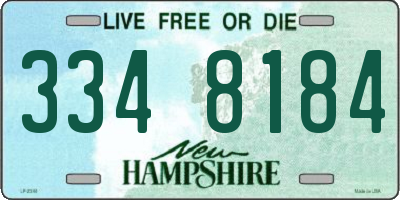NH license plate 3348184