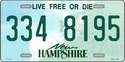 NH license plate 3348195