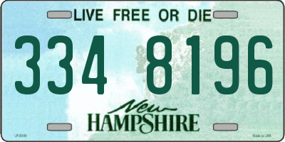 NH license plate 3348196