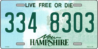 NH license plate 3348303