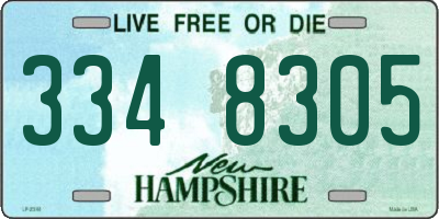 NH license plate 3348305