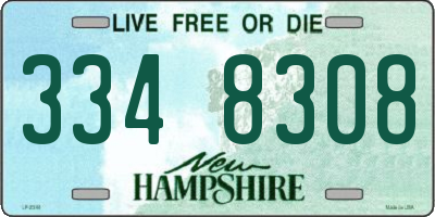 NH license plate 3348308