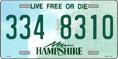 NH license plate 3348310