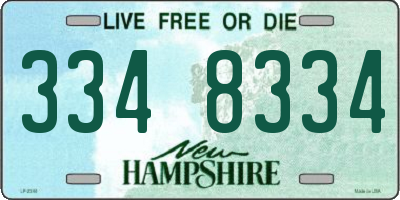 NH license plate 3348334