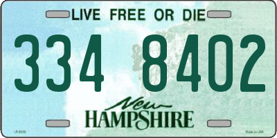 NH license plate 3348402