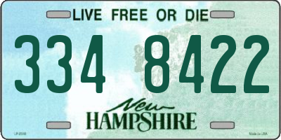 NH license plate 3348422