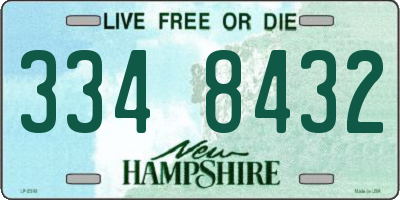 NH license plate 3348432