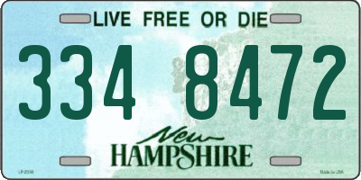 NH license plate 3348472