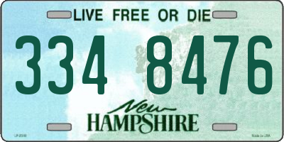 NH license plate 3348476