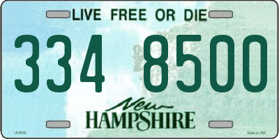 NH license plate 3348500
