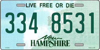 NH license plate 3348531