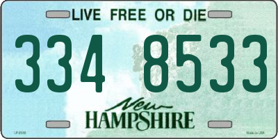 NH license plate 3348533