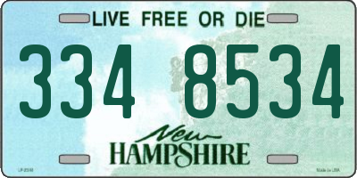NH license plate 3348534