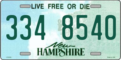 NH license plate 3348540