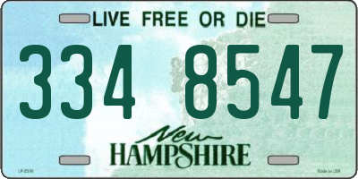NH license plate 3348547