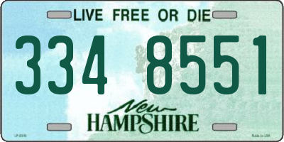 NH license plate 3348551