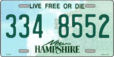 NH license plate 3348552