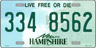 NH license plate 3348562