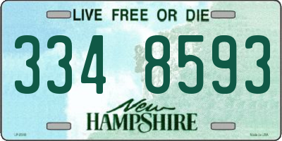 NH license plate 3348593