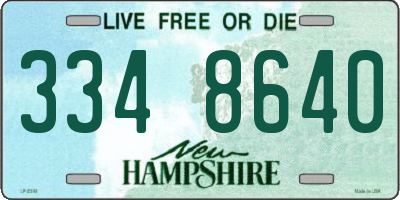 NH license plate 3348640