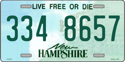 NH license plate 3348657