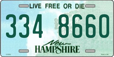 NH license plate 3348660