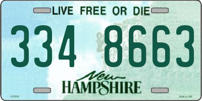 NH license plate 3348663