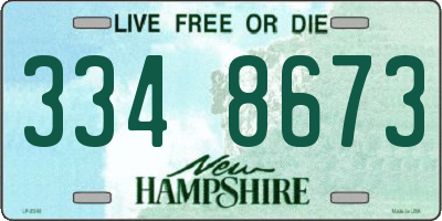 NH license plate 3348673