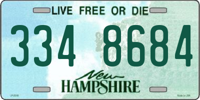 NH license plate 3348684